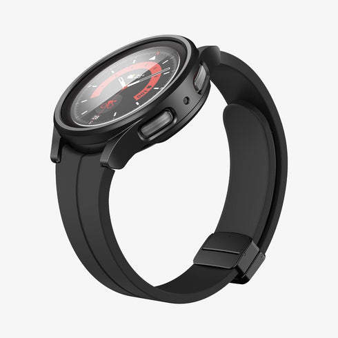 ACS05400 - Galaxy Watch 5 Pro (45mm) Case Thin Fit Glass in crystal clear showing the front